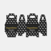 Gefeliciteerd met Black White & Gold Afstuderen Af Bedankdoosjes (Uitgevouwen)