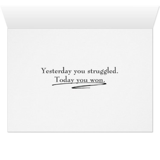 Gefeliciteerd met borstkanker (Binenzijde Horizontaal (Onderkant))