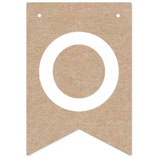 Gefeliciteerd met Burlap look Vlaggetjes (Tweede vlag)