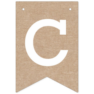 Gefeliciteerd met Burlap look Vlaggetjes