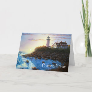 Gefeliciteerd met Cape Cod MASS Lighthouse Card Kaart