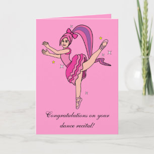 Gefeliciteerd met Dance Overweging Ballerina met B Kaart
