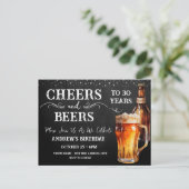 Gefeliciteerd met de 30e verjaardag van Bier Briefkaart (Staand voorkant)