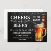 Gefeliciteerd met de 30e verjaardag van Bier Briefkaart (Voorkant / Achterkant)