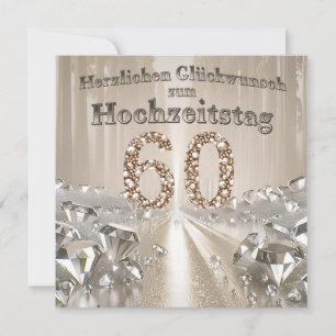 Gefeliciteerd met de 60e bruiloft. feestdagenkaart