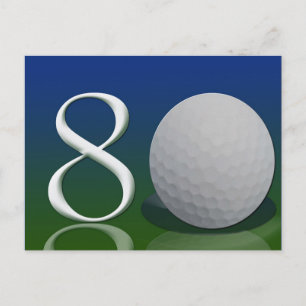 Gefeliciteerd met de 80 jaar oude golfmoer briefkaart