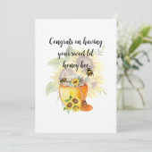 Gefeliciteerd met de aankondiging van je baby honi (Staand voorkant)