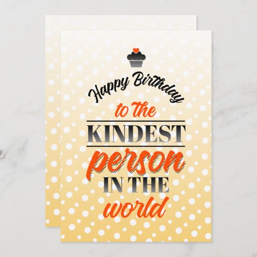 Gefeliciteerd met de aardigste persoon ter wereld bedankkaart (Voorkant / Achterkant)