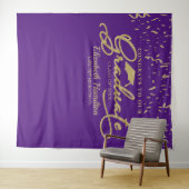 Gefeliciteerd Met De Afgestudeerde Gouden En Paars Wandkleed (In Situ (horizontaal))