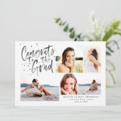 Gefeliciteerd met de afstuderen fotoaankondiging aankondiging (Staand voorkant)