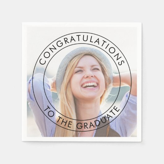 Gefeliciteerd met de Afstuderen Grote Foto Servet (Voorkant)