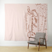 Gefeliciteerd met de Afstuderen Rozen gouden roze  Wandkleed (In Situ (horizontaal))