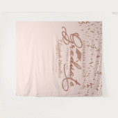 Gefeliciteerd met de Afstuderen Rozen gouden roze  Wandkleed (Voorkant (horizontaal))