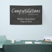 Gefeliciteerd met de Afstuderen Trendy Chalkboard Spandoek (Beurs)