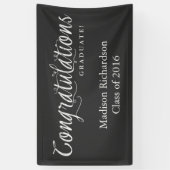 Gefeliciteerd met de Afstuderen Trendy Chalkboard Spandoek (Verticaal)