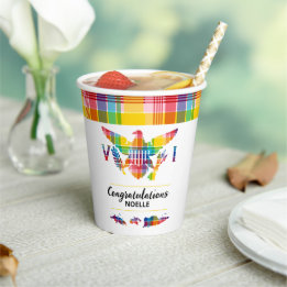 Gefeliciteerd met de Amerikaanse Maagdeneilanden M Papieren Bekers