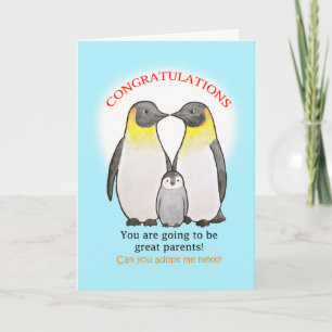 Gefeliciteerd met de baby pinguïn kaart