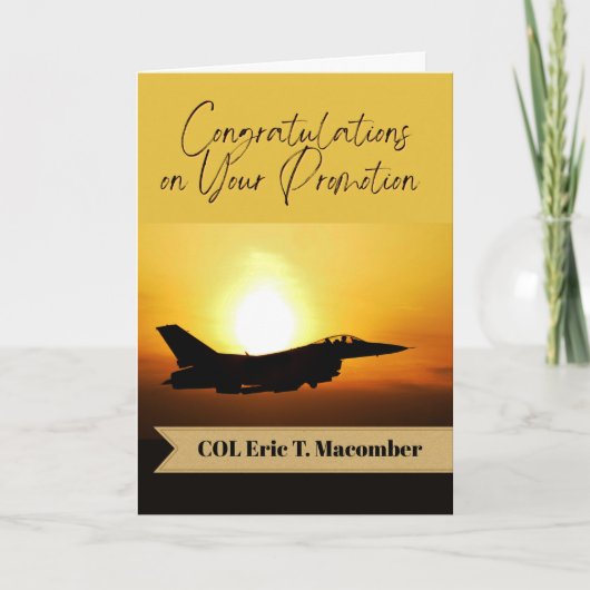 Gefeliciteerd met de bevordering van de kolonel Ai Kaart (Voorkant)