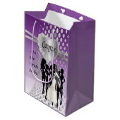 Gefeliciteerd met de Bride om Paars te zijn Medium Cadeauzakje (Voorkant Gekanteld)