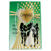 Gefeliciteerd met de bruid te zijn | Green Medium Cadeauzakje (Voorkant)