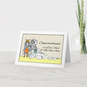 Gefeliciteerd met de bruiloft van oom, tante kaart