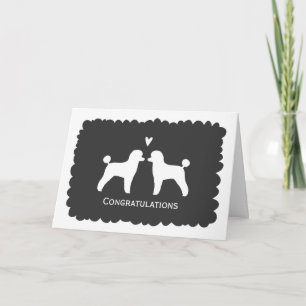 Gefeliciteerd met de bruiloft van Toy Poodles Kaart