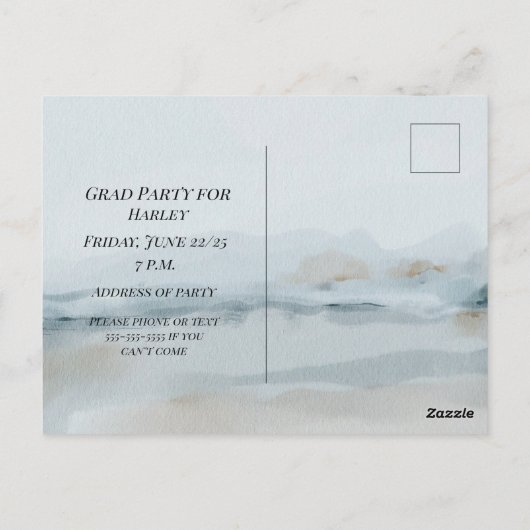 Gefeliciteerd met de diploma-uitreiking van je zoo briefkaart (Achterkant)