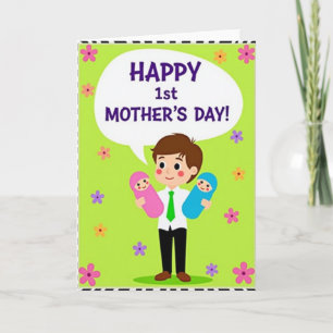Gefeliciteerd met de eerste Moederdag, partner Kaart