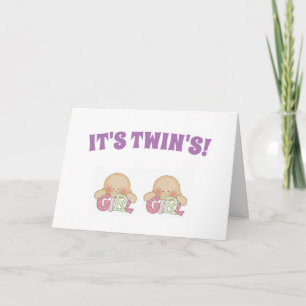 Gefeliciteerd met de geboorte kaart tweeling twee