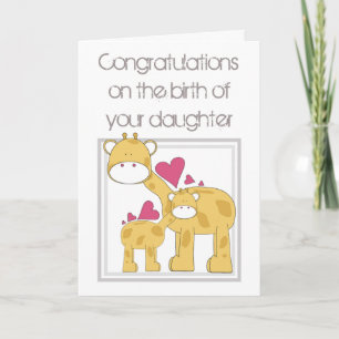 Gefeliciteerd met de geboorte van je dochter kaart