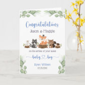 Gefeliciteerd met de geboorte van je nieuwe baby j kaart (Gele Bloem)