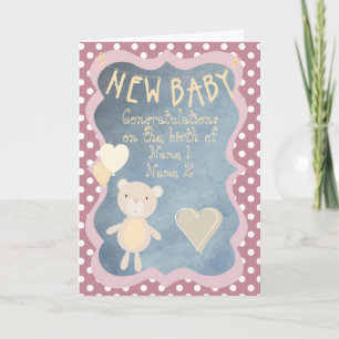 Gefeliciteerd met de geboorte van je nieuwe baby kaart