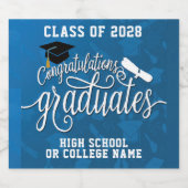 Gefeliciteerd met de Graduates School Graduation P Bier Etiket (Enkel label)