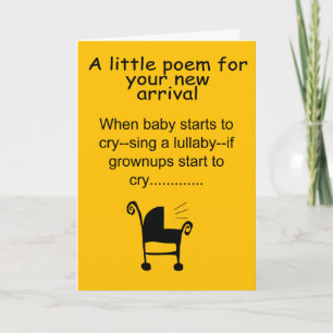 Gefeliciteerd met de grappige nieuwe baby kaart