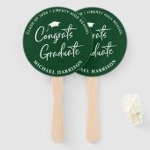 Gefeliciteerd met de Green Afstuderen Ceremony Handwaaier (Voorkant en achterkant)