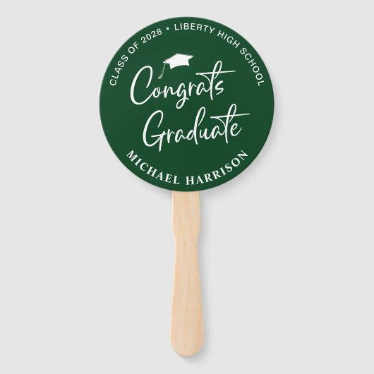 Gefeliciteerd met de Green Afstuderen Ceremony Handwaaier (Voorkant)