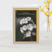 Gefeliciteerd met de hernieuwing van uw huwelijksg kaart (Gele Bloem)