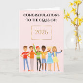 Gefeliciteerd met de klasse van kaart (Gele Bloem)