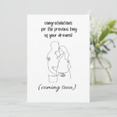Gefeliciteerd met de komende baby kaart (Staand voorkant)