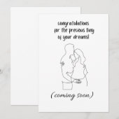 Gefeliciteerd met de komende baby kaart (Voorkant / Achterkant)