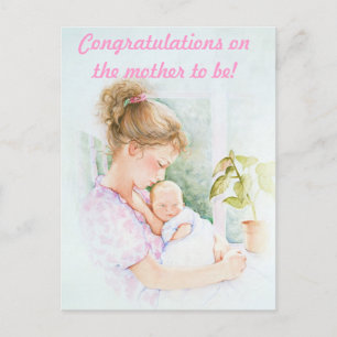 Gefeliciteerd met de moeder om te worden briefkaart