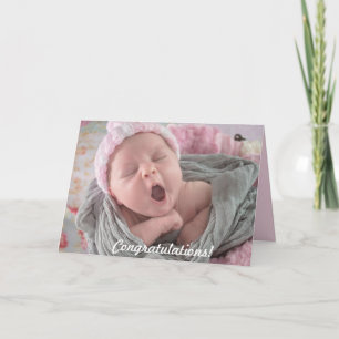 Gefeliciteerd met de New Baby Girl Card Kaart