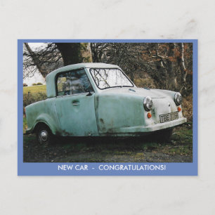 Gefeliciteerd met de nieuwe auto briefkaart