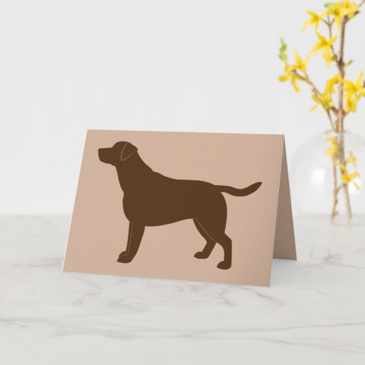 Gefeliciteerd met de nieuwe chocolade labrador ret kaart (Gele Bloem)