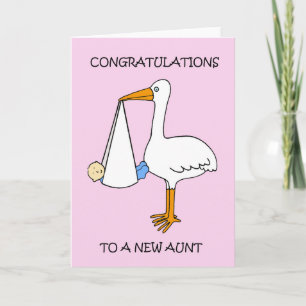 Gefeliciteerd met de nieuwe tante van een baby kaart