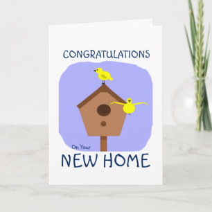 Gefeliciteerd met de nieuwe thuisvogel nestkast kaart