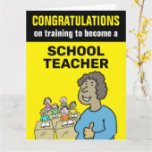 Gefeliciteerd met de opleiding tot Schoolleraar Kaart (Gele Bloem)