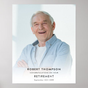 Gefeliciteerd met de pensionering naam foto-overla poster