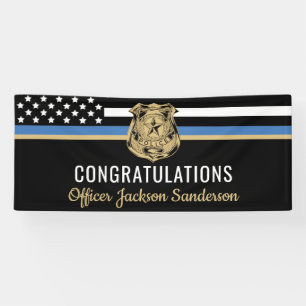 Gefeliciteerd met de pensionering van de politie m spandoek