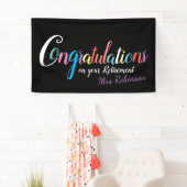 Gefeliciteerd met de pensionering van leraren spandoek (Insitu)